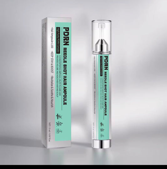 Flatpea PDRN Needle Shot Hair Ampoule bottle and box